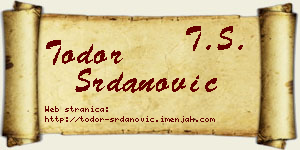 Todor Srdanović vizit kartica